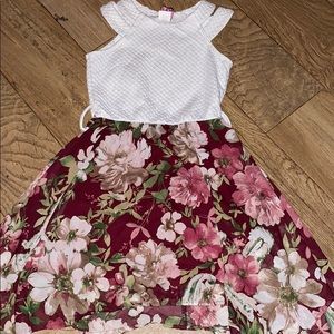 Floral dress size 7 girls